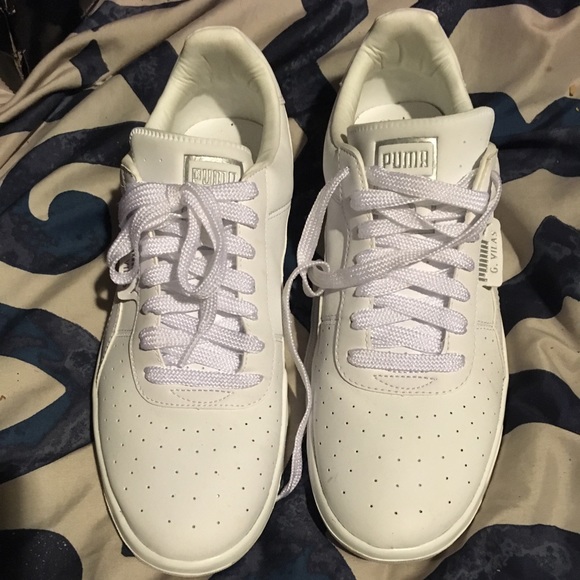 puma g vilas kids silver